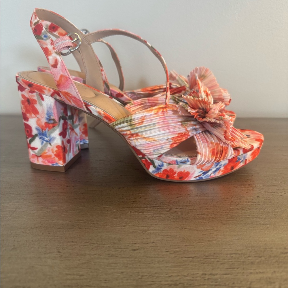 Kelly & Katie Multicolor Floral Block Heels